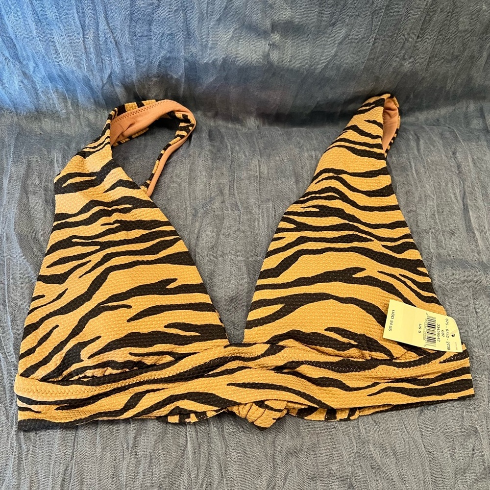 Aerie tiger Stripe Bikini Top